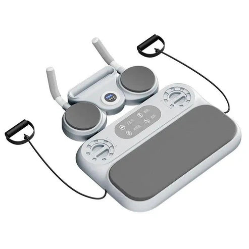 Multifunctional Push-up Board © for effective strength training, featuring color-coded grips for targeting various muscles.